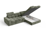 Ecksofa Bianco – Wintermoos – Ottomane rechts