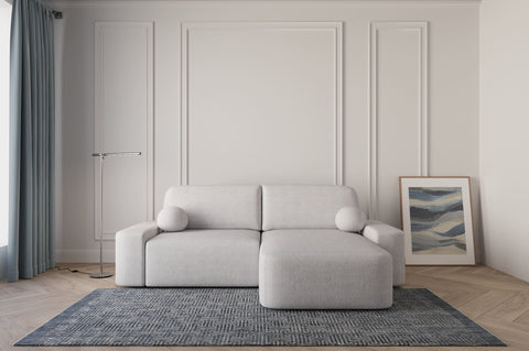 Ecksofa Oval – Hellgrau