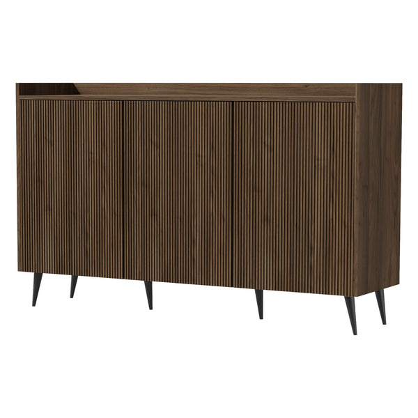 Ademo Sideboard 150 cm mit 3 Türen – Walnuss