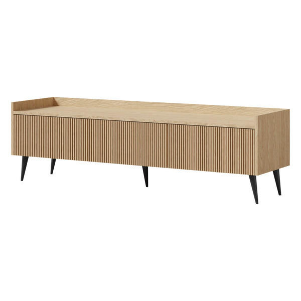 Ademo TV-Lowboard 150 cm mit 3 Klappen – Frühlingseiche