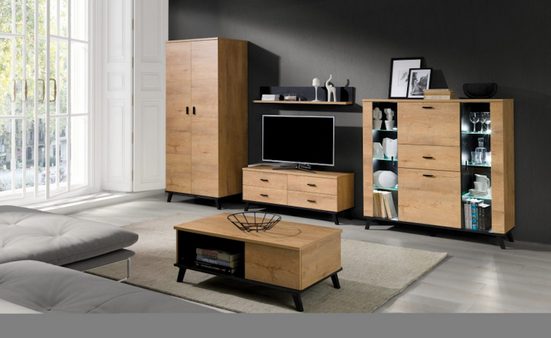 Wohnzimmer-Set - Strahlende Schönheit für Ihr Zuhause VIOLA, (Komplett Set, 5-St., Premium - VIOLA 2) - ROYAL24_MARKT