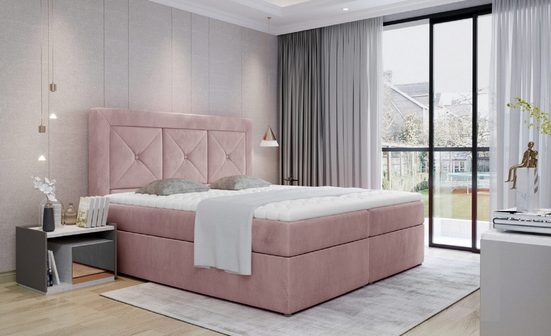 ROYAL24_MARKT Boxspringbett - Neuer Stil wird Ihrem Zuhause Schönheit verleihen. ( Bett 1 -St. Premium - IDRIS ) - ROYAL24_MARKT