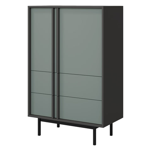 Alsy Highboard in Anthrazit / Aloe