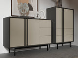 Alsy Highboard in Anthrazit / Hellbeige – Ansicht 2