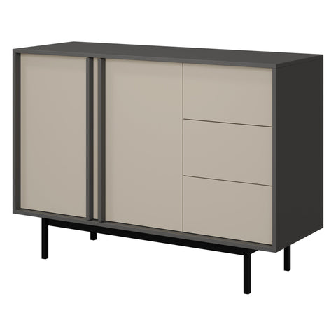 Alsy Kommode in Anthrazit / Hellbeige