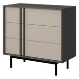 Alsy Kommode in Anthrazit / Hellbeige