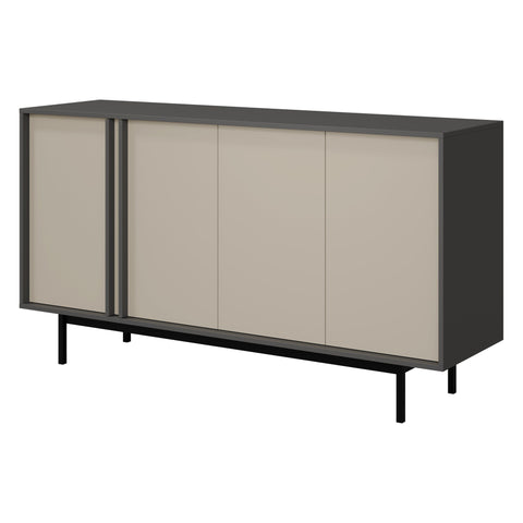 Alsy Sideboard in Anthrazit / Hellbeige
