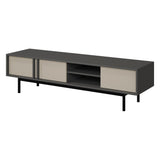 Alsy TV-Lowboard in Anthrazit / Hellbeige