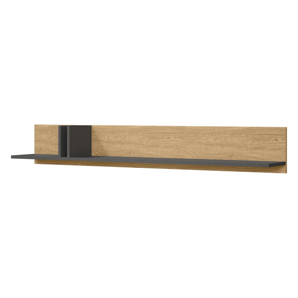 Alsy Wandregal 150 cm – Anthrazit / Eiche geölt