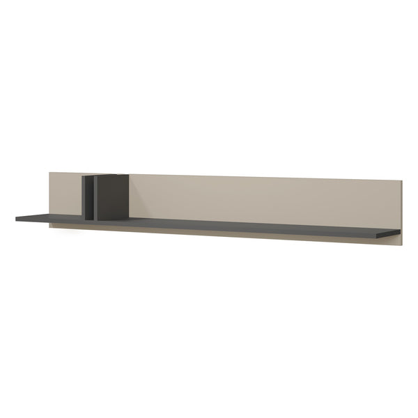 Alsy Wandregal 150 cm – Anthrazit / Hellbeige