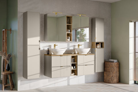 Aufsatzschrank für die Waschtischplatte Bellisa Artisan Eiche 20 × 57 × 44,2 cm – Ansicht 4
