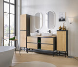 Aufsatzschrank für die Waschtischplatte Monara Diamantgrau 20 × 57 × 44 cm – Ansicht 4