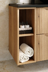 Aufsatzschrank für die Waschtischplatte Novira Coast Evoke Eiche 20 × 57 × 38 cm – Ansicht 4