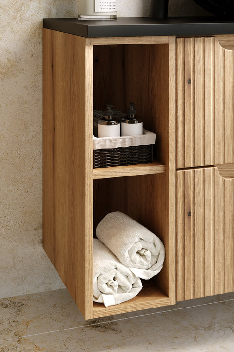Aufsatzschrank für die Waschtischplatte Novira Coast Evoke Eiche 20 × 57 × 38 cm – Ansicht 4