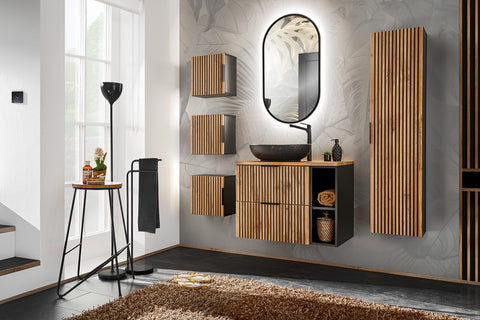 Aufsatzschrank für die Waschtischplatte Xylara Wotan Eiche 20 × 57 × 44,5 cm – Ansicht 2