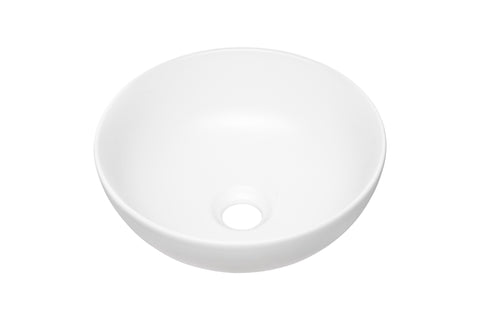Aufsatzwaschbecken 32 × 32 cm – Weiß, matt, rund – Ansicht 2