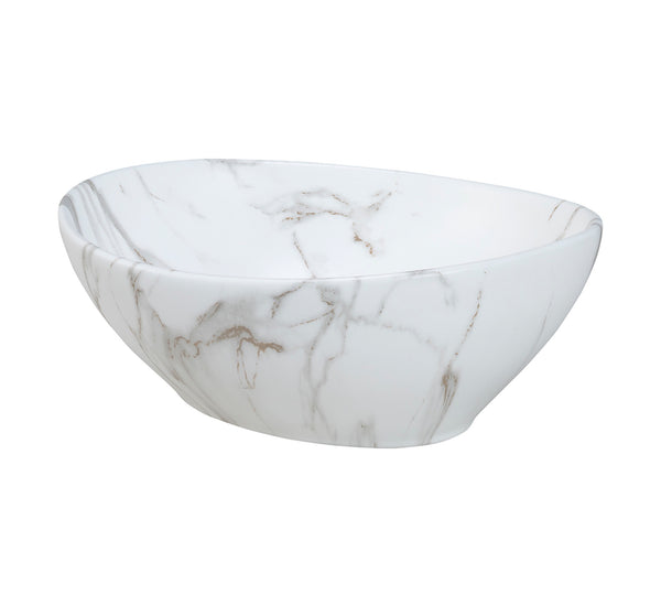 Aufsatzwaschbecken 40,5 × 33 cm – Weiß, matt, oval