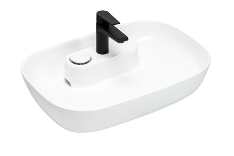 Aufsatzwaschbecken 60 × 40,5 cm – Weiß, glänzend, eckig – Ansicht 6