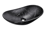 Aufsatzwaschbecken 61,5 × 36 cm – Schwarz, matt, oval