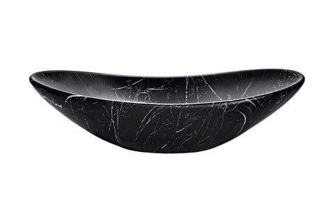 Aufsatzwaschbecken 61,5 × 36 cm – Schwarz, matt, oval – Ansicht 2