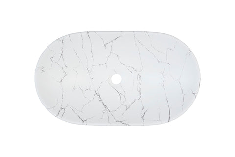 Aufsatzwaschbecken 61,5 × 36 cm – Weiß, matt, oval – Ansicht 3