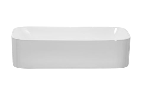 Aufsatzwaschbecken 61 × 38 cm – Weiß, glänzend, eckig – Ansicht 2