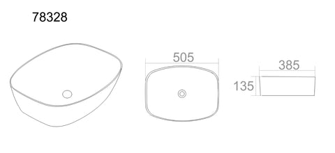 Aufsatzwaschbecken Annea 50,5 × 38,5 cm – matt, oval (Art.-Nr. CO-P-000372) – Ansicht 2