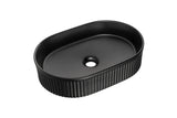 Aufsatzwaschbecken Bellona 48 × 32,5 cm – Schwarz, matt, oval