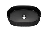 Aufsatzwaschbecken Bellona 48 × 32,5 cm – Schwarz, matt, oval – Ansicht 3
