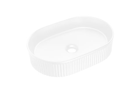 Aufsatzwaschbecken Bellona 48 × 32,5 cm – Weiß, glänzend, oval – Ansicht 5