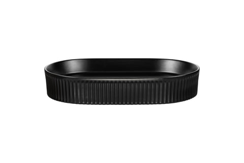 Aufsatzwaschbecken Bellona 56 × 36 cm – Schwarz, matt, oval – Ansicht 2