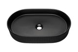 Aufsatzwaschbecken Bellona 56 × 36 cm – Schwarz, matt, oval – Ansicht 3