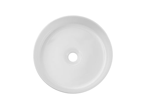 Aufsatzwaschbecken Bellona II 36 × 36 cm – Weiß, glänzend, rund – Ansicht 3