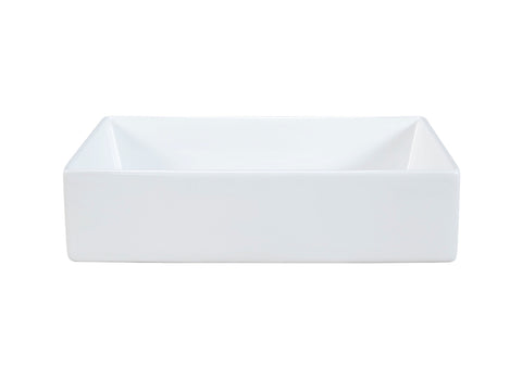Aufsatzwaschbecken Gaia 45 × 22 cm – Weiß, glänzend, eckig – Ansicht 2