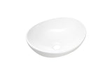 Aufsatzwaschbecken Lolea 40,5 × 33 cm – Weiß, glänzend, oval
