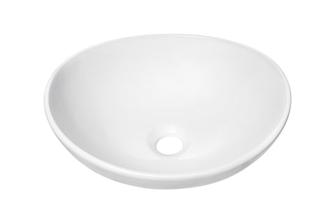 Aufsatzwaschbecken Lolea 40,5 × 33 cm – Weiß, glänzend, oval – Ansicht 3