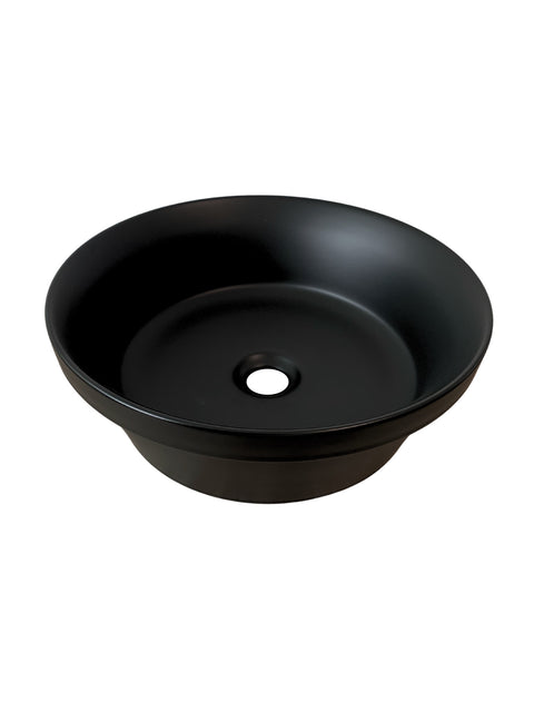 Aufsatzwaschbecken Madea 40 × 40 cm – Schwarz, matt, rund – Ansicht 2