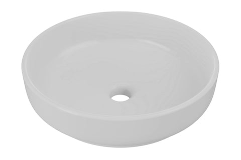 Aufsatzwaschbecken Riva I 40 × 40 cm – Beton hell, matt, rund