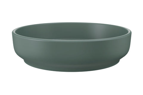 Aufsatzwaschbecken Riva I 40 × 40 cm – Grün, matt, rund – Waldgrün – Ansicht 2
