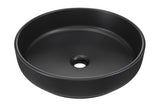 Aufsatzwaschbecken Riva I 40 × 40 cm – Schwarz, matt, rund