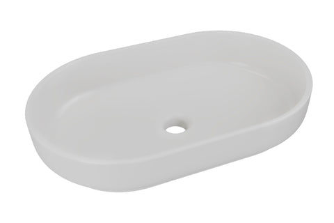 Aufsatzwaschbecken Riva II 55 × 35 cm – Beton hell, matt, oval