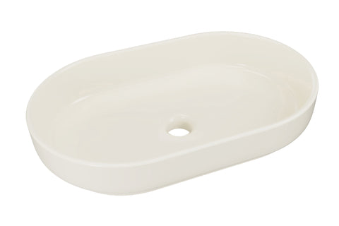 Aufsatzwaschbecken Riva II 55 × 35 cm – Elfenbein, matt, oval