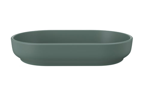 Aufsatzwaschbecken Riva II 55 × 35 cm – Grün, matt, oval – Waldgrün – Ansicht 2