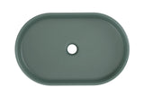 Aufsatzwaschbecken Riva II 55 × 35 cm – Grün, matt, oval – Waldgrün – Ansicht 3