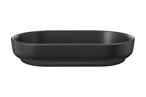 Aufsatzwaschbecken Riva II 55 × 35 cm – Schwarz, matt, oval – Ansicht 2