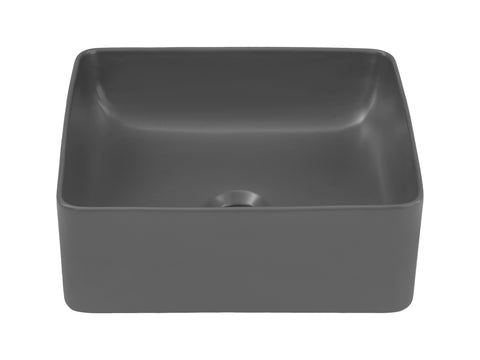 Aufsatzwaschbecken Slima 37 × 37 cm – Gray Matt, matt, quadratisch – Ansicht 2