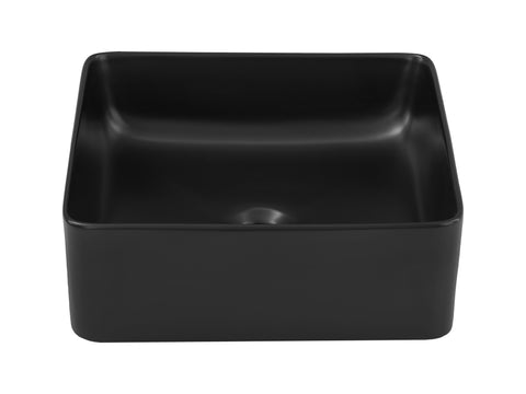 Aufsatzwaschbecken Slima 37 × 37 cm – Schwarz, matt, quadratisch – Ansicht 2
