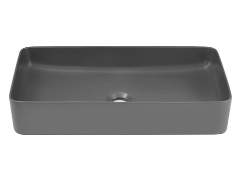 Aufsatzwaschbecken Slima 61 × 34 cm – Gray Matt, matt, eckig – Ansicht 2