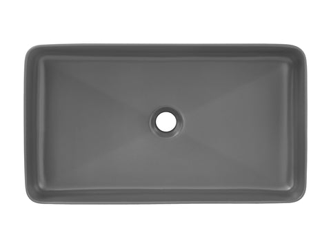 Aufsatzwaschbecken Slima 61 × 34 cm – Gray Matt, matt, eckig – Ansicht 3