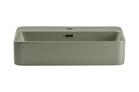Aufsatzwaschbecken Trusta 55 × 38 cm – Grün, matt, eckig – Ansicht 2